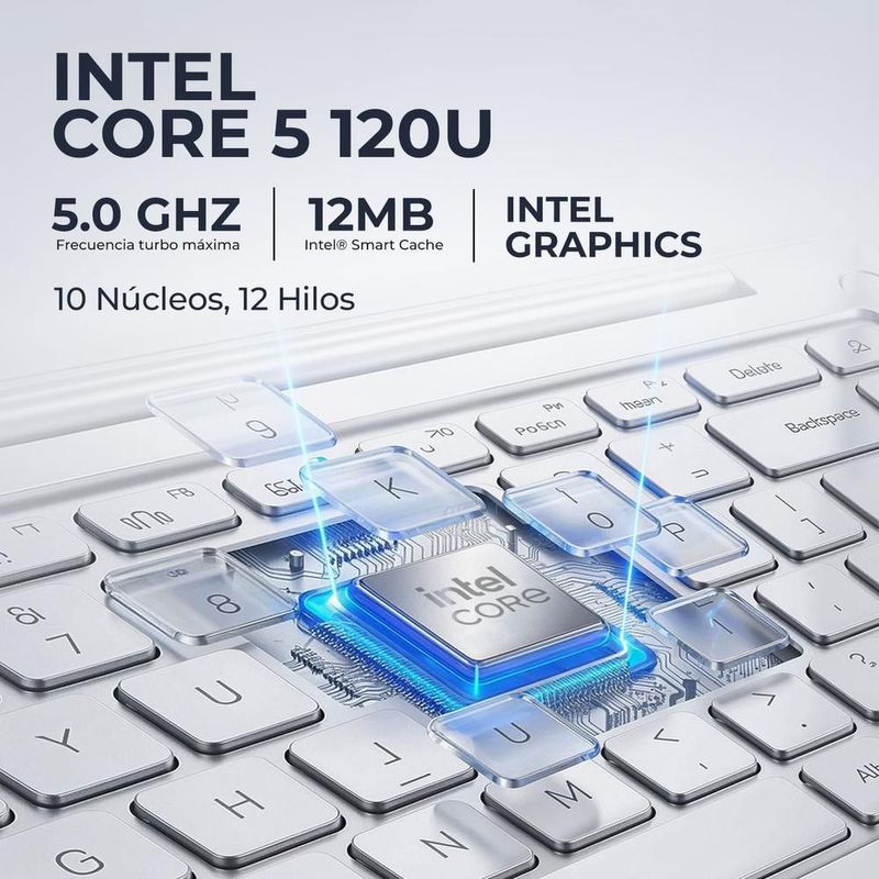 Laptop asus vivobook 17 core 5 120u 16gb 512gb pantalla 17.3