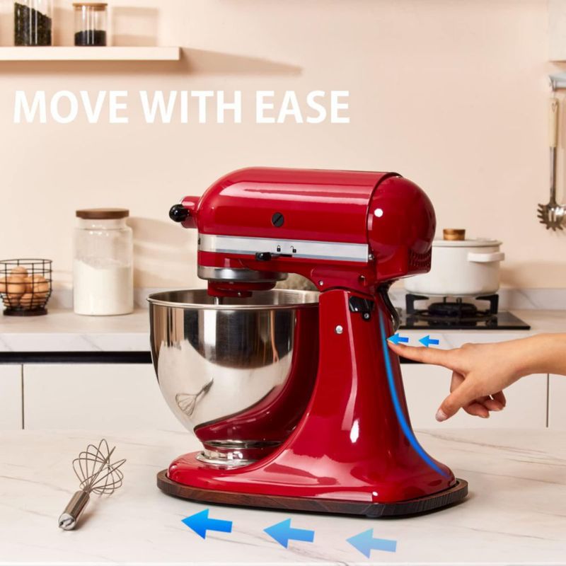 Alfombra Deslizante de Madera HouseJoy para Batidora KitchenAid 4.5‑5 qt