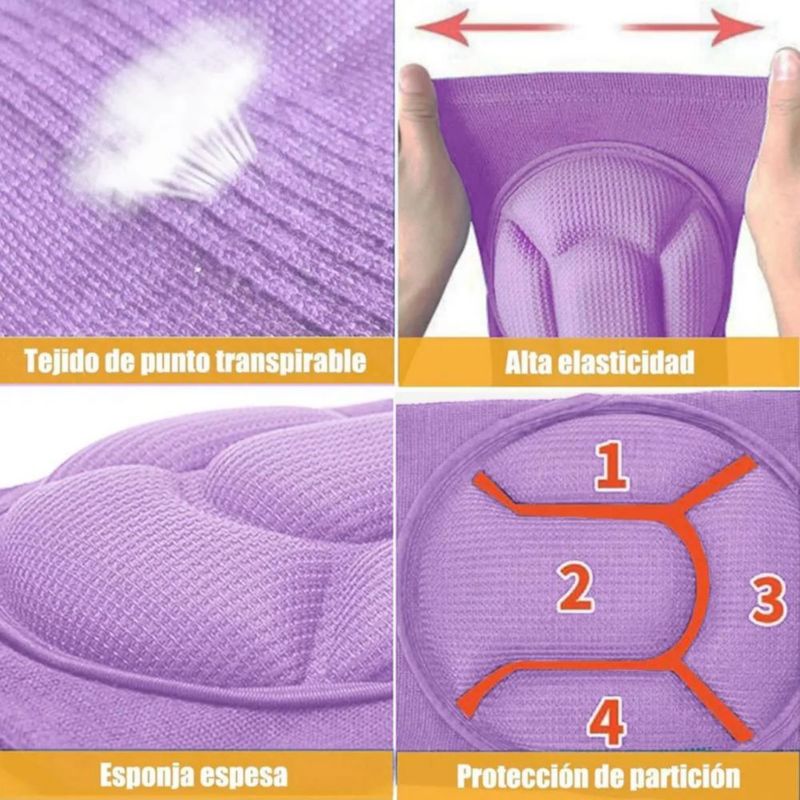 Rodilleras Deportivas Para Vóleibol, Baloncesto O Baile Mediana Violeta