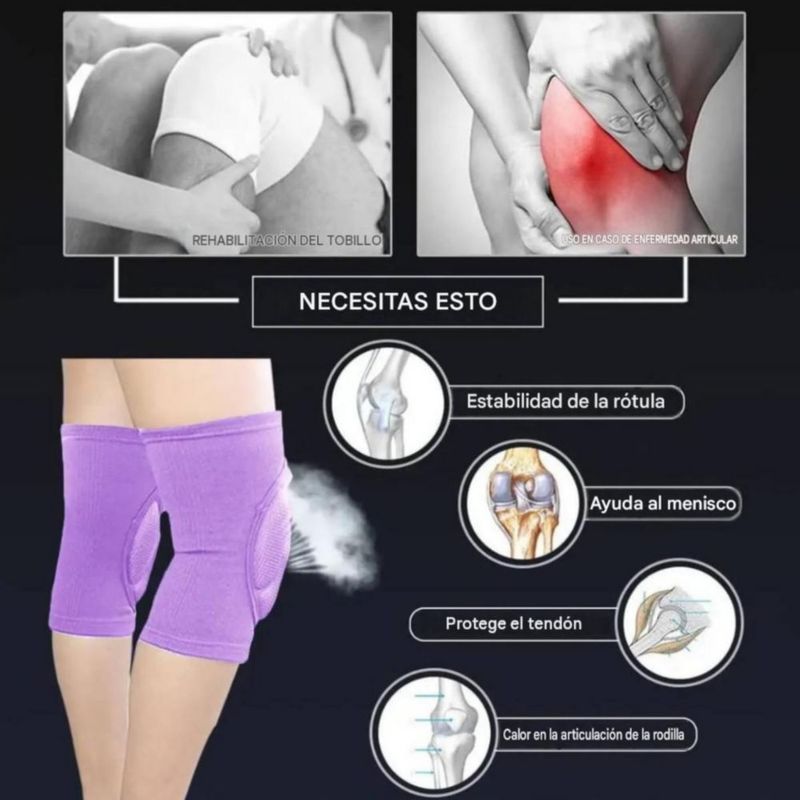 Rodilleras Deportivas Para Vóleibol, Baloncesto O Baile Mediana Violeta