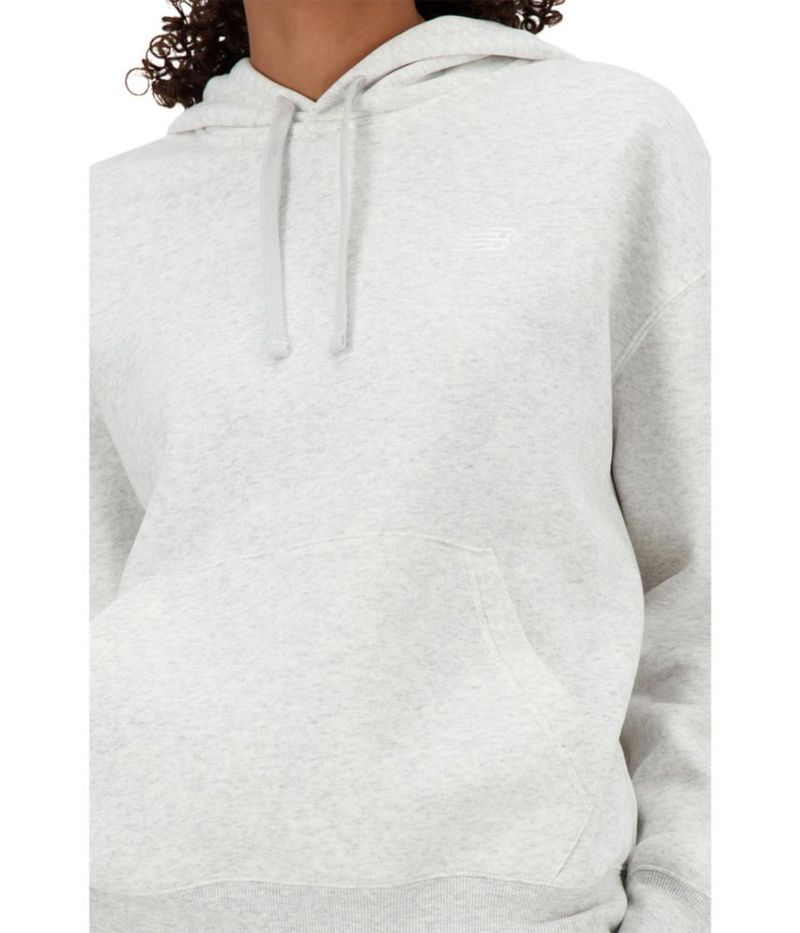 Sudadera New Balance talla S gris jaspeado con capucha