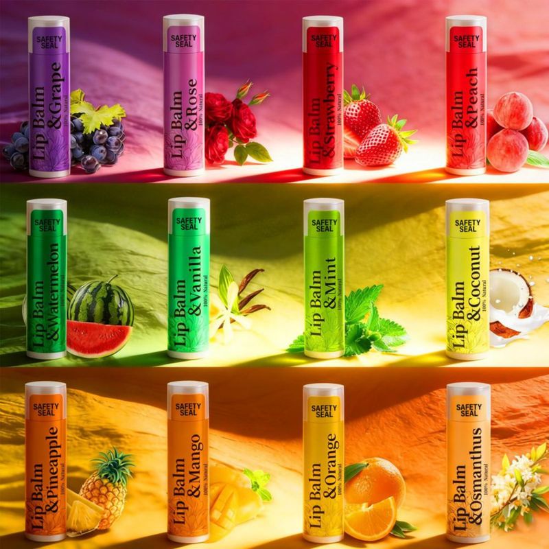 Bálsamo Labial RBUGR 500 unidades 12 sabores 42 g cada uno