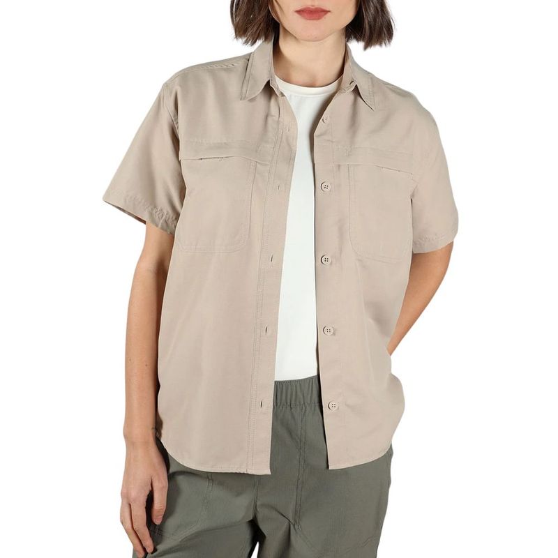 Camisa Outdoor Eddie Bauer Rainier Ripstop Khaki Mujer EB31-
