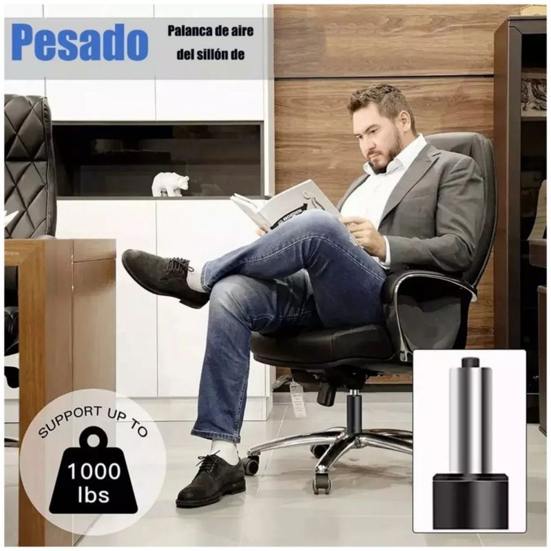 2 Pcs Pistón Silla De Oficina Repuestos De La Silla Elevable, Color Plata/Negro