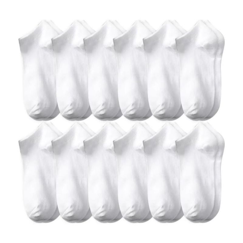 Calcetines Cortos Cómodo 12 Pares Blanco