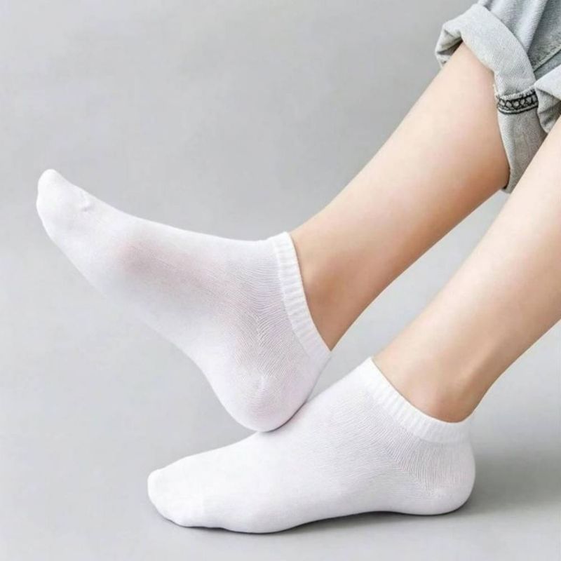 Calcetines Cortos Cómodo 12 Pares Negro-Blanco-Gris