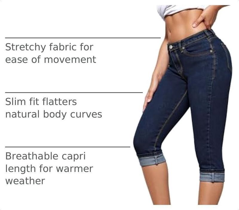 Capris Indigo Talla 11 de Denim Elástico – Hybrid & Company