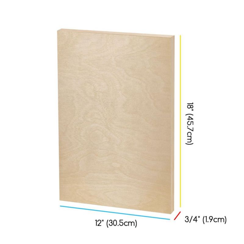 Tablero de lienzo MEEDEN 36 × 46 cm Pack de 2 sin tratar (madera)