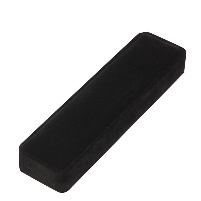 Juego de 2 cajas de joyería LETURE de 22 cm terciopelo color negro