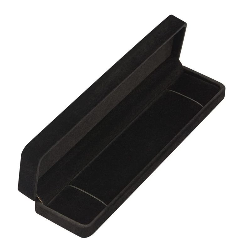 Juego de 2 cajas de joyería LETURE de 22 cm terciopelo color negro