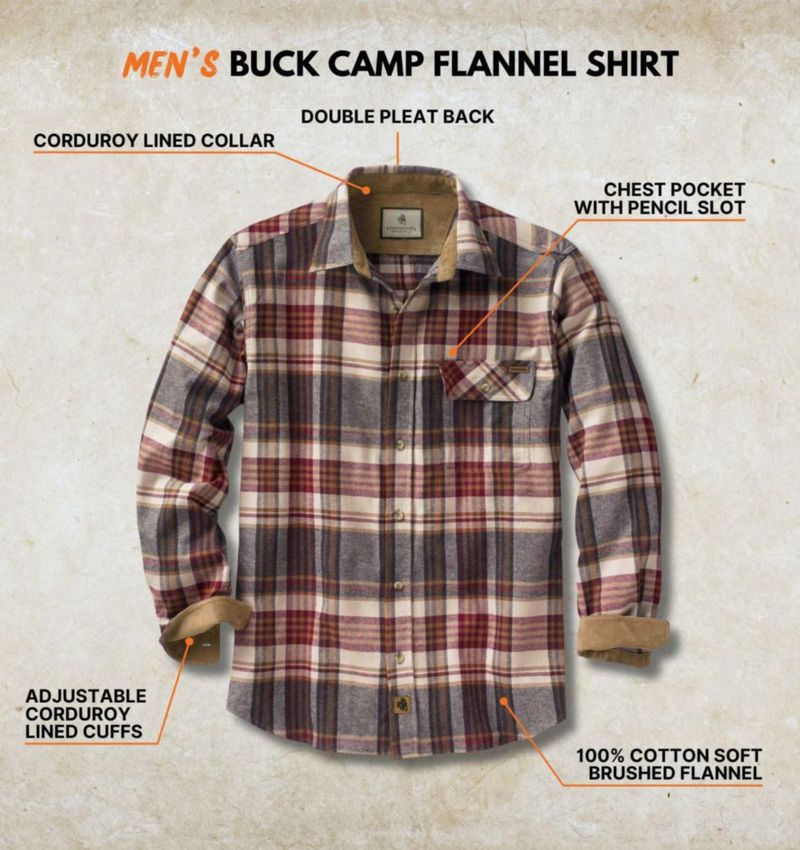 Camisa Legendary Whitetails 100% algodón de manga larga