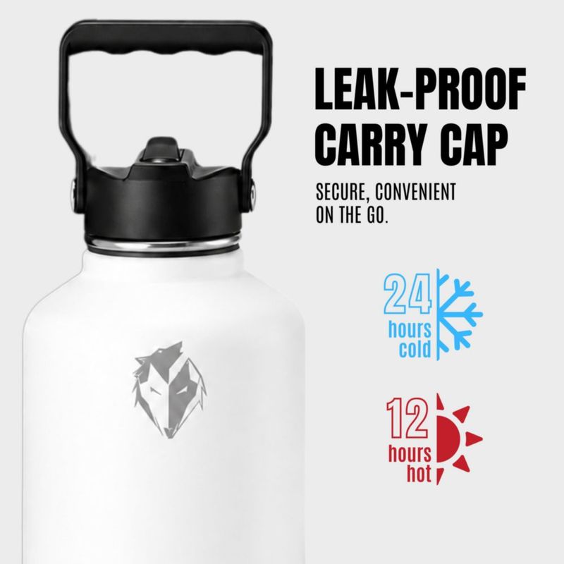Botella de Agua Ekkovision 38 L Acero Inoxidable Blanca
