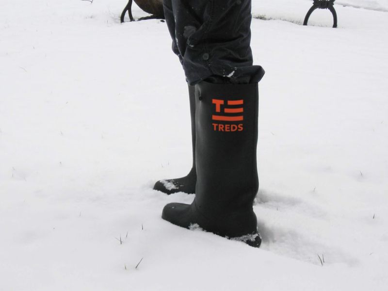 Botas TREDS de goma elástica 43 cm negras talla grande