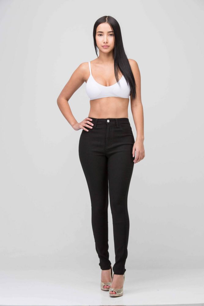 PANTS LOVER BRAND FASHION Jeans skinny negros con stretch