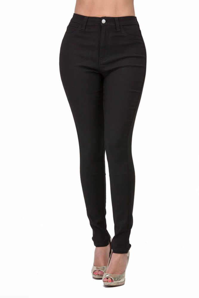 PANTS LOVER BRAND FASHION Jeans skinny negros con stretch