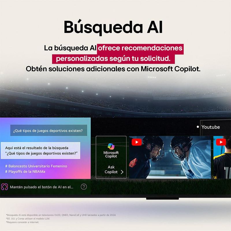 Pantalla 86 pulgadas LG UHD AI UA75 4K SMART TV 2025 86UA7500PSA