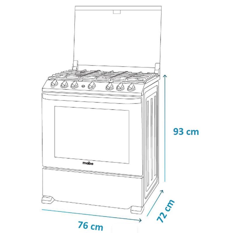 Estufa de Piso Mabe 30" EMH7612JS0 Silver