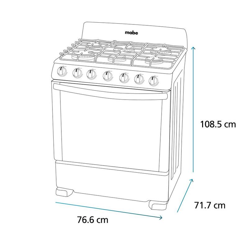 Estufa de Piso Mabe 30" EM7620BAIS2 Silver
