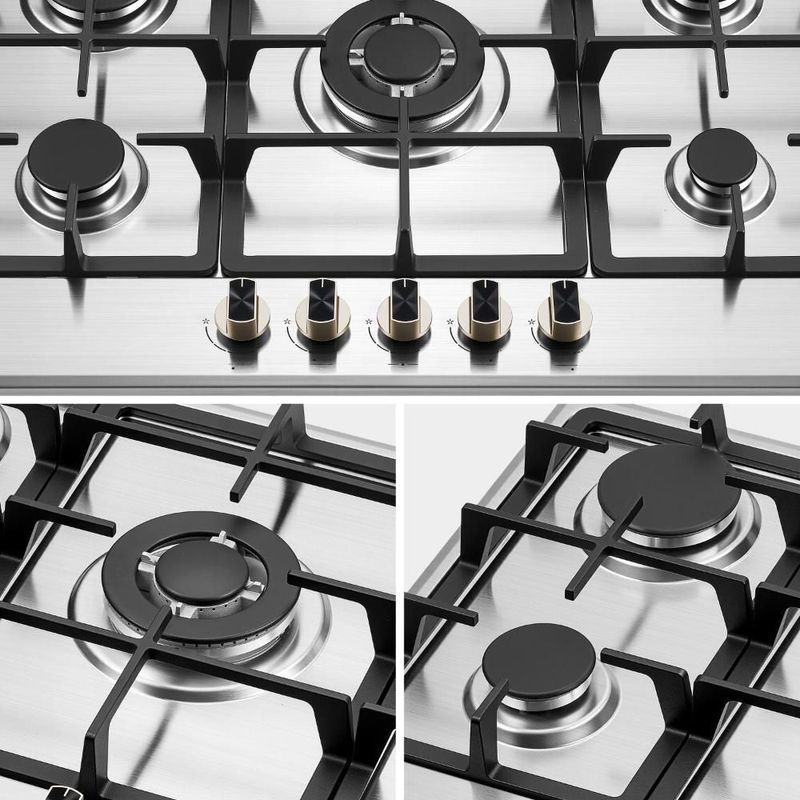 Parrilla Empotrable a Gas LP Hisense HGH751SS01 Acero