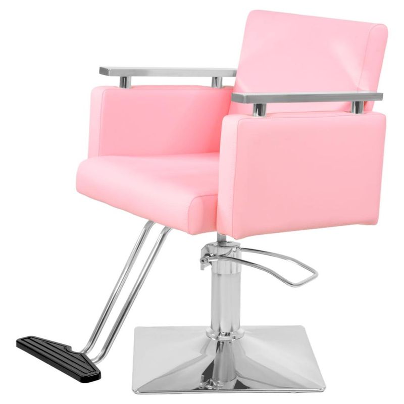 Silla Estetica Moderna 360° Respaldo Fijo Nanofort Base Cuadrada Soporta 150 Kg