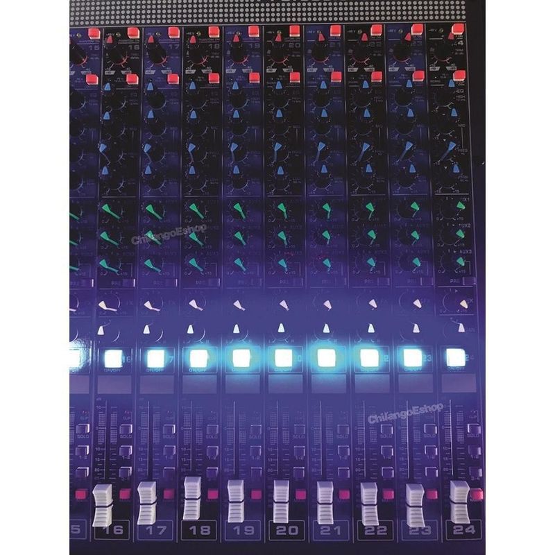 Mezcladora stereo 24ch bluetooth usb efectos kmx-s24u