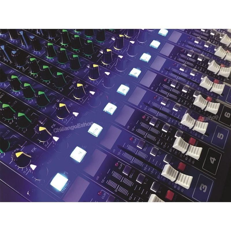 Mezcladora stereo 24ch bluetooth usb efectos kmx-s24u