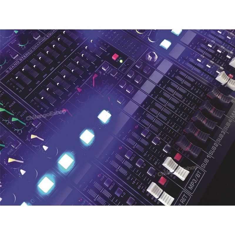 Mezcladora stereo 24ch bluetooth usb efectos kmx-s24u