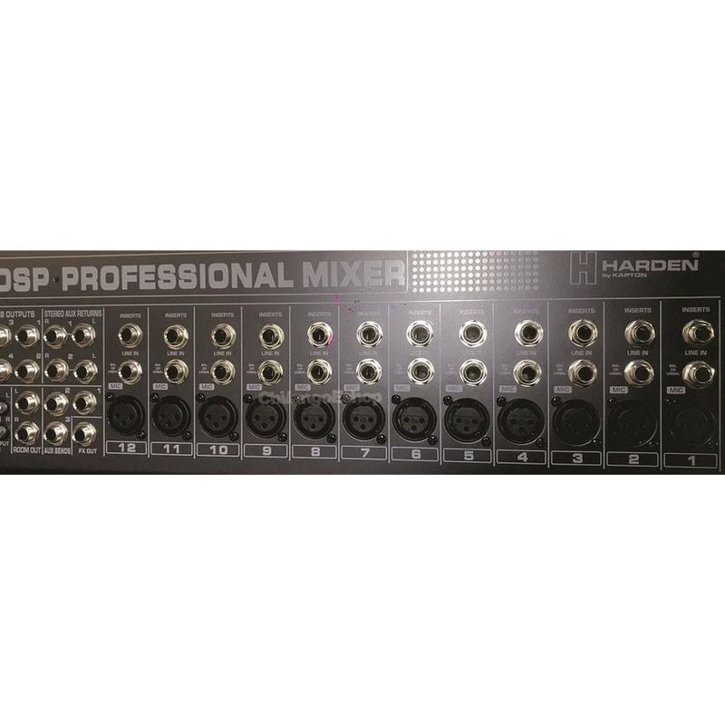 Mezcladora stereo 24ch bluetooth usb efectos kmx-s24u