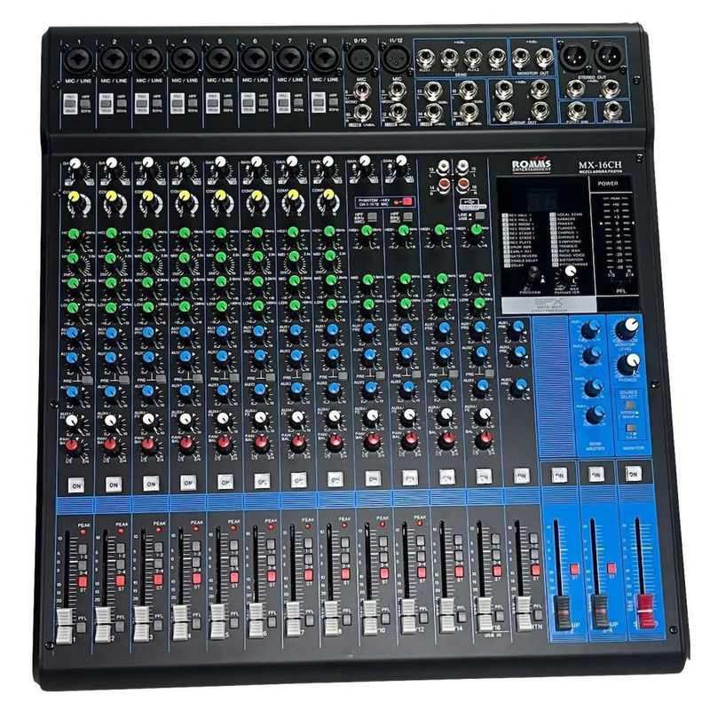 Oferta mezcladora estereo pasiva 16 canales con efectos