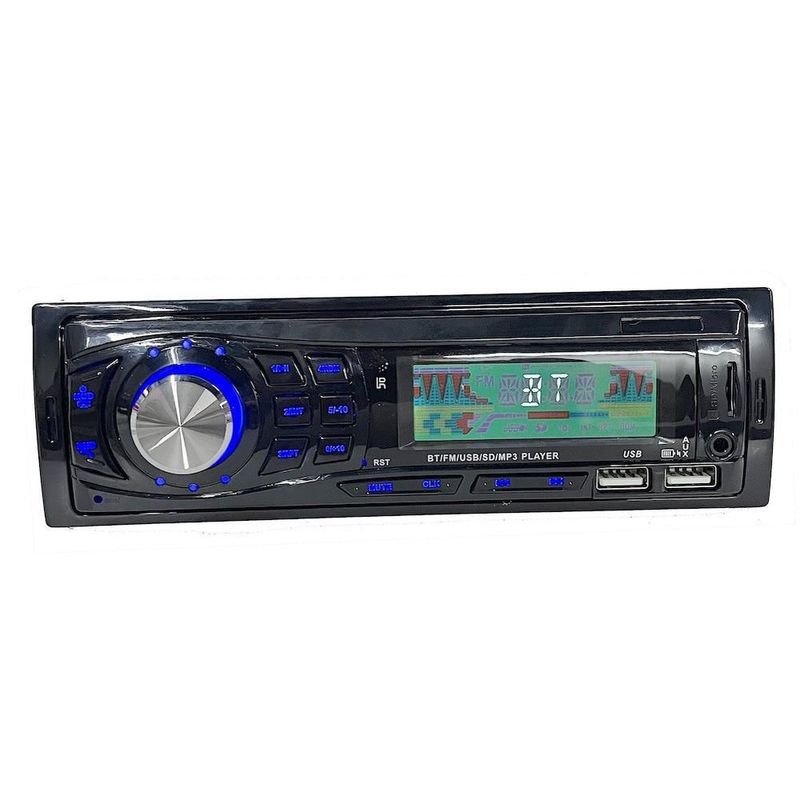 Auto estereo usb bluetooth fm un din universal usb-3011