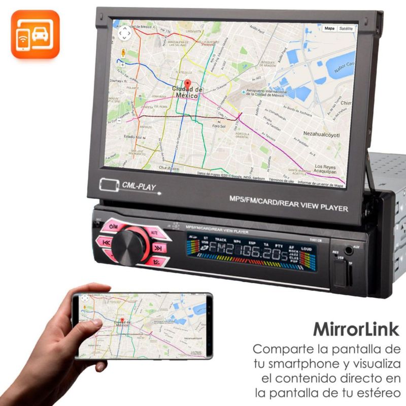 Autoestereo Vak 1703 Motorizado 7 mp5 Bluetooth Usb Mirrorlink SD