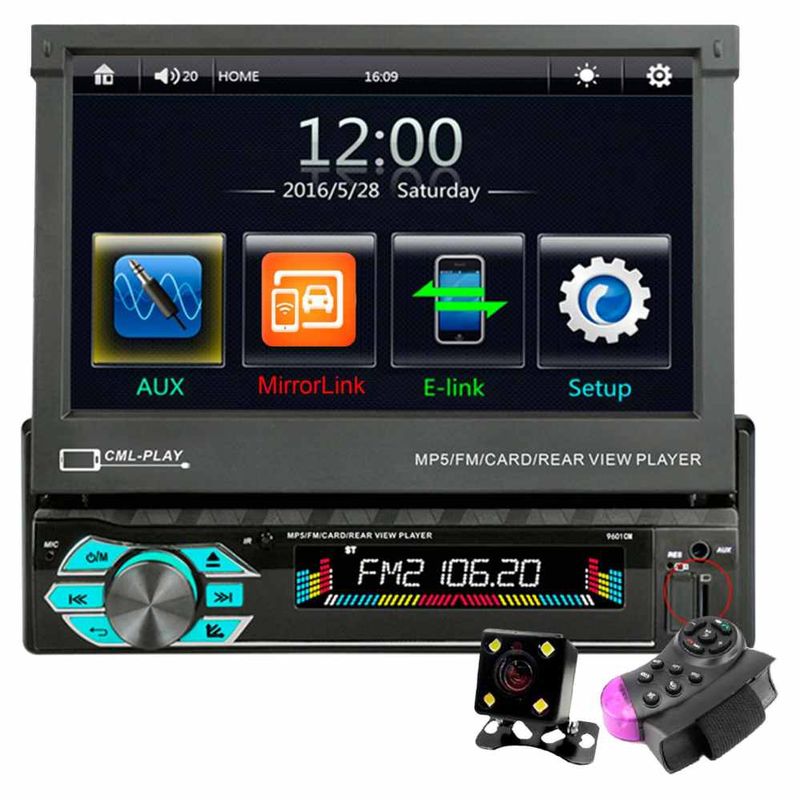 Autoestereo Vak 1703 Motorizado 7 mp5 Bluetooth Usb Mirrorlink SD