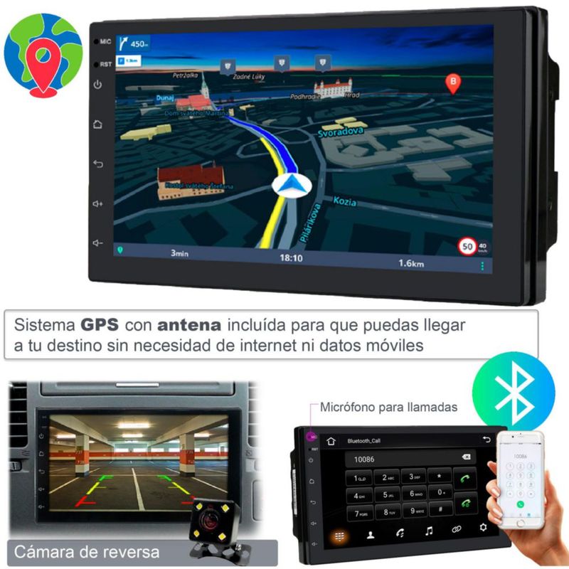 AUTOESTEREO VAK 1269 2 DIN ANDROID GPS WIFI CAR PLAY