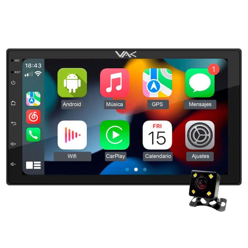 AUTOESTEREO VAK 1269 2 DIN ANDROID GPS WIFI CAR PLAY