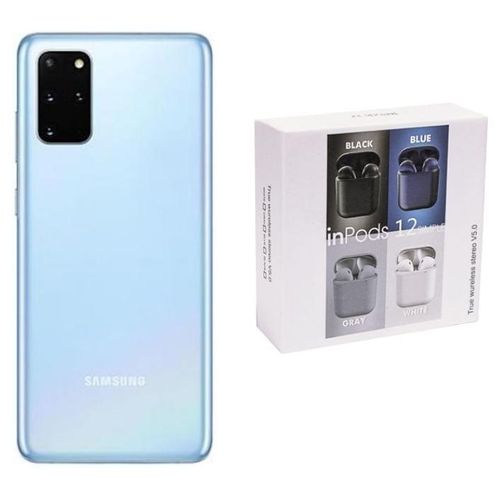 Galaxy S20 Plus Reacondicionado 256gb Azul + Audífonos Genéricos