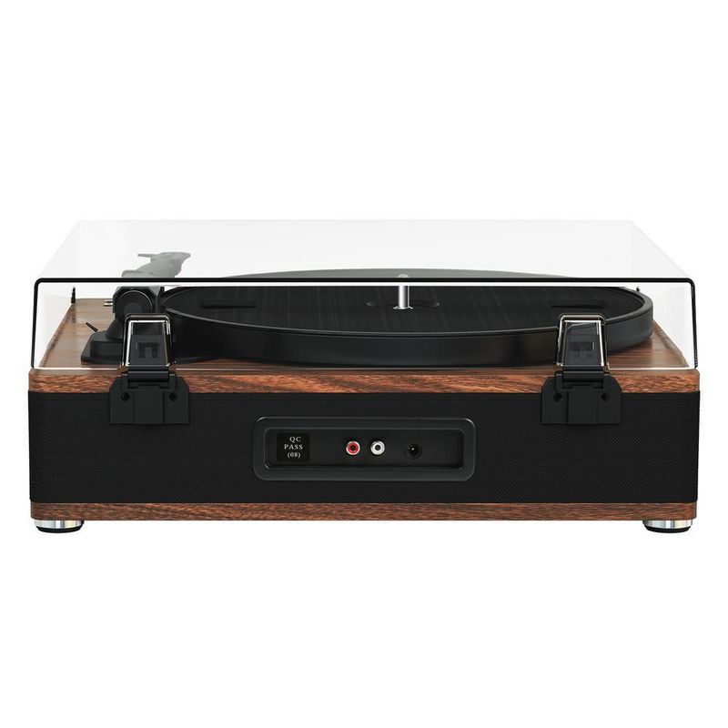 Tocadiscos bluetooth y usb retro caoba bonn