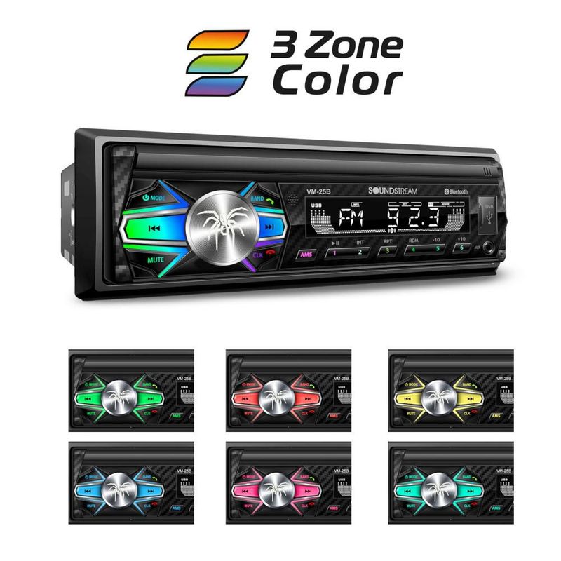 Autoestéreo Soundstream Vm-25b Caratula Desmontable Usb/sd