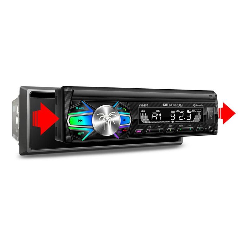 Autoestéreo Soundstream Vm-25b Caratula Desmontable Usb/sd