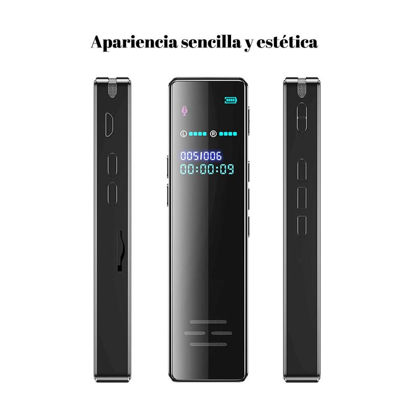Grabadora de voz, cancelación de ruido HD, reproductor de mp3, clases/reuniones de negocios.HOGAWAY