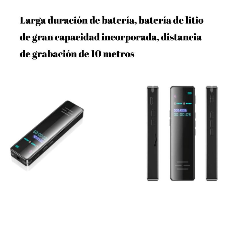 Grabadora de voz, cancelación de ruido HD, reproductor de mp3, clases/reuniones de negocios.HOGAWAY