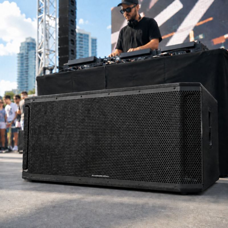 Subwoofer Profesional Dual de 18" 2,000WRMS DSP Audiobahn Monster218