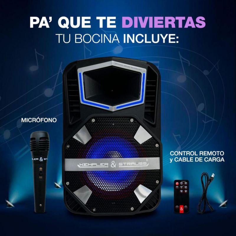 Bocina Kempler Strauss Boom 8'' Recargable