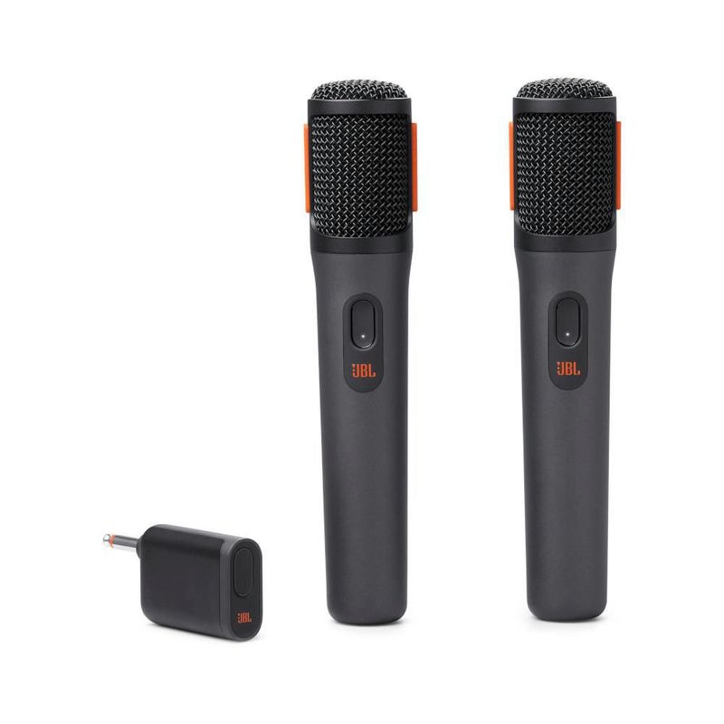 Micrófonos JBL PartyBox Inalámbricos DUO con Receptor de Doble Canal Color Negro