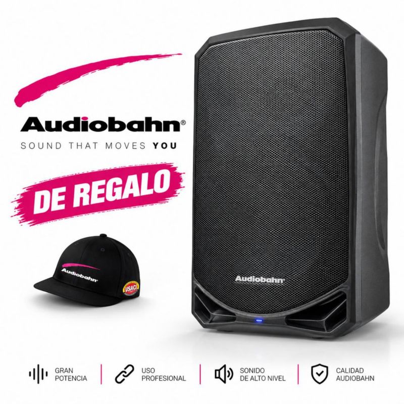 Bocina Profesional Audiobahn 15" 500W Bluetooth DSP USB SD Radio FM IRON15