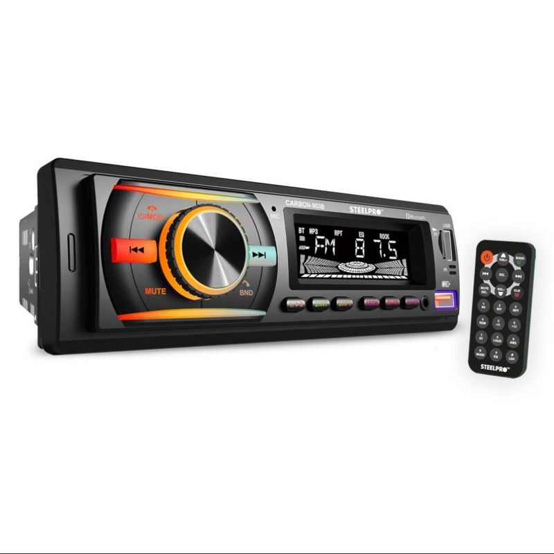 Autoestéreo Bluetooth 1 Din Usb Sd Aux Grabación Steelpro CARBON-903B