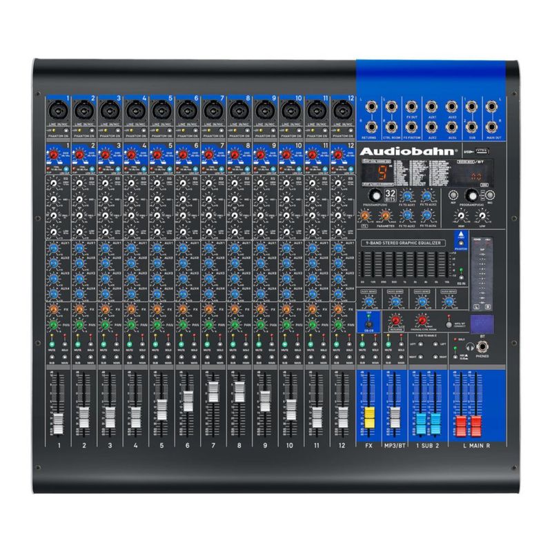 Mezcladora Profesional De 12 Canales Audiobahn TECHNOMIX12