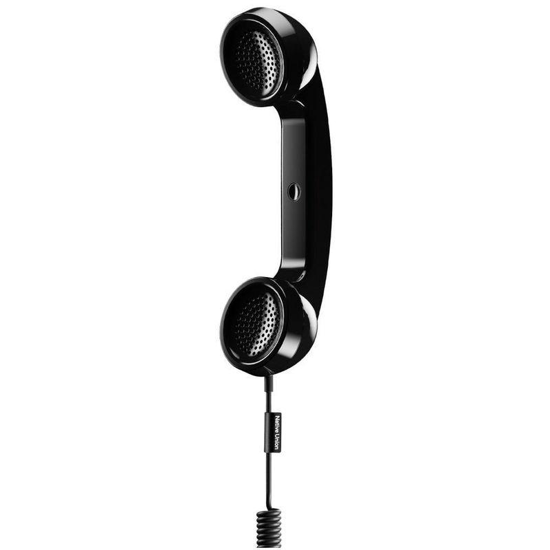 Audífono micrófono pop teléfono retro usb-c native union negro