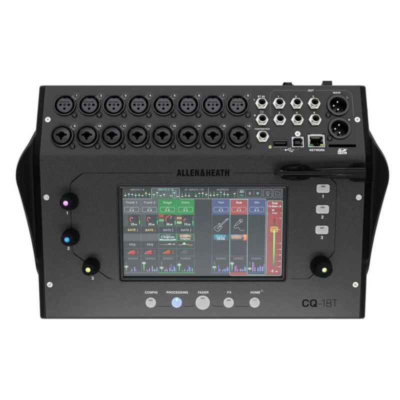 Mezcladora digital Allen & Heath CQ-18T con 18 canales con pantalla táctil