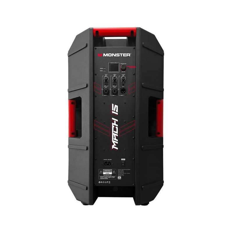 Bocina bafle activo mach15 monster 500w rms 15 tws bluetooth