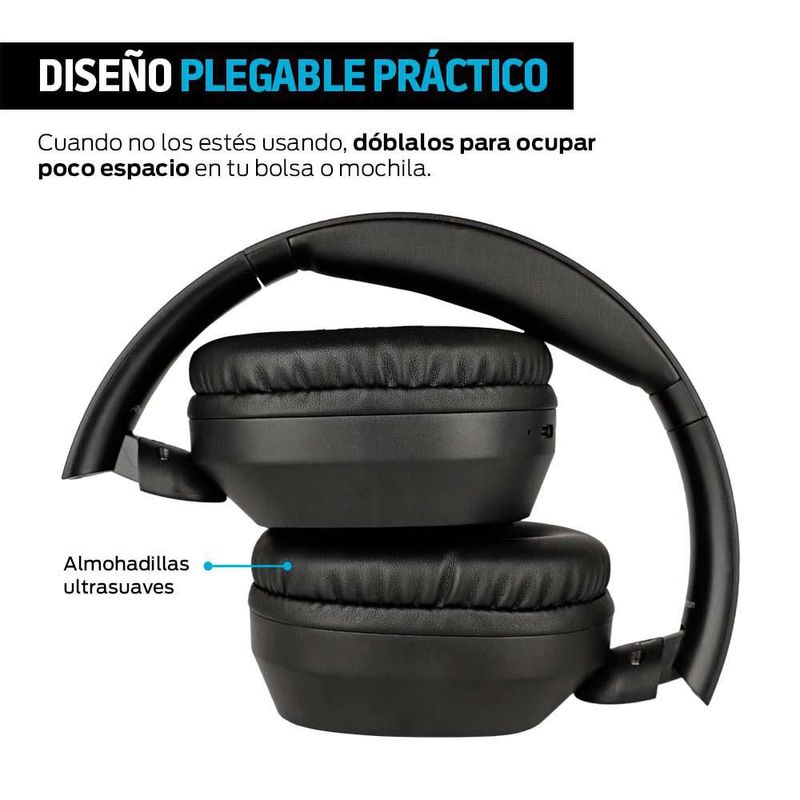 Audífonos Inalámbricos Diadema Plegable 50 Horas Batería Manos Libres